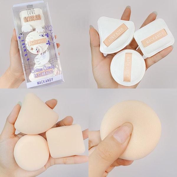 sponges, applicators & cotton candy cosmetic puff set 3 pcs soft powder for wet and dry use no irritation beauty tool makeup tools
